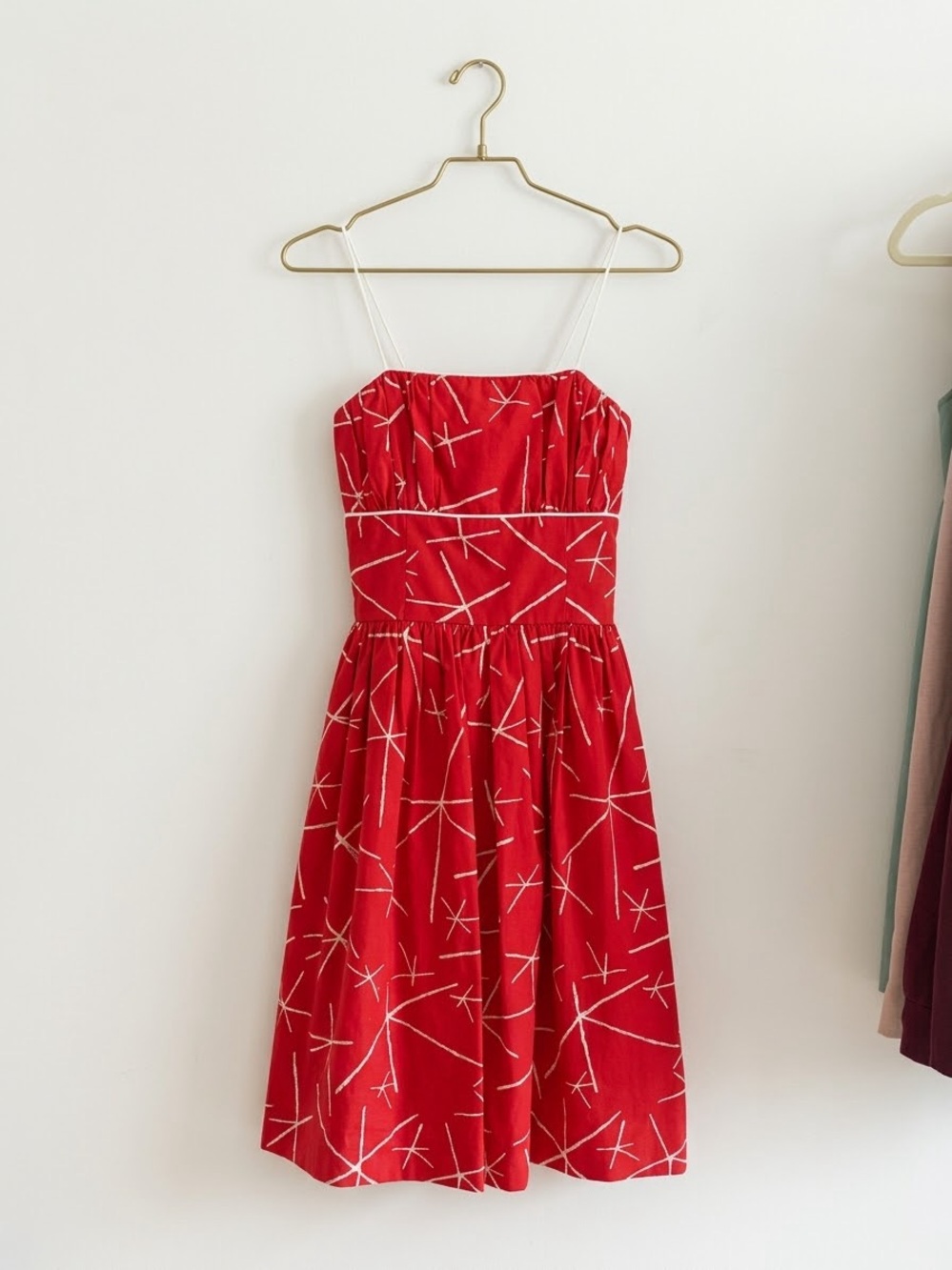 Girls From Savoy Anthropologie Red Pick-Up Sticks Dress – (As Seen on New Girls)